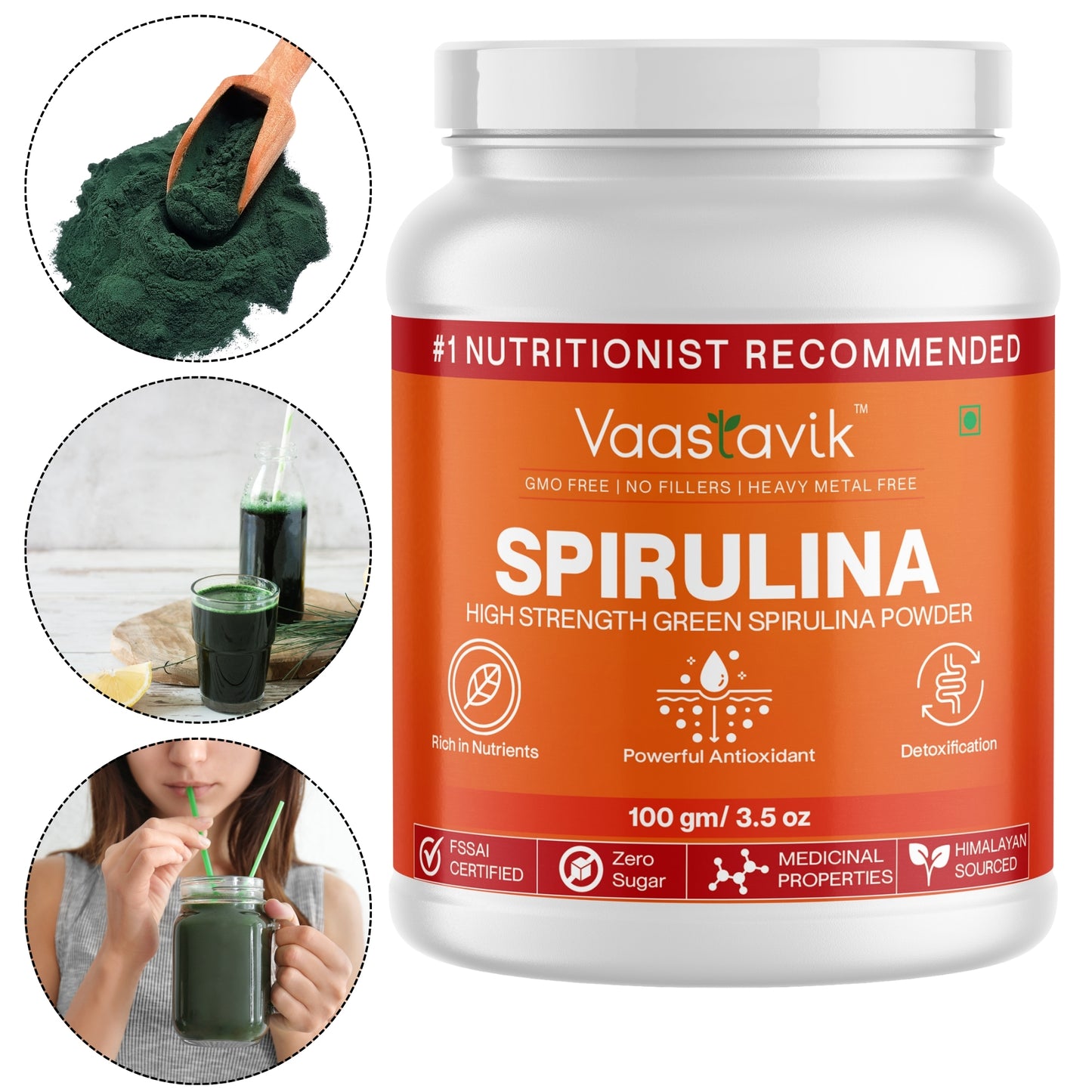 Pure Spirulina Powder 100g – Nutrient-Rich Superfood