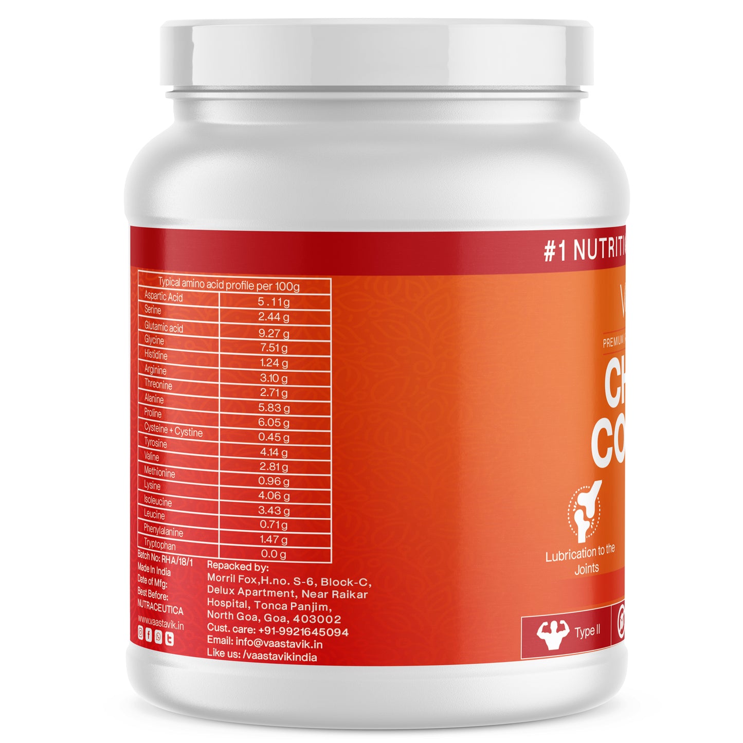Chicken Collagen Powder Hydrolyzed Collagen Peptides Type 2 200gms