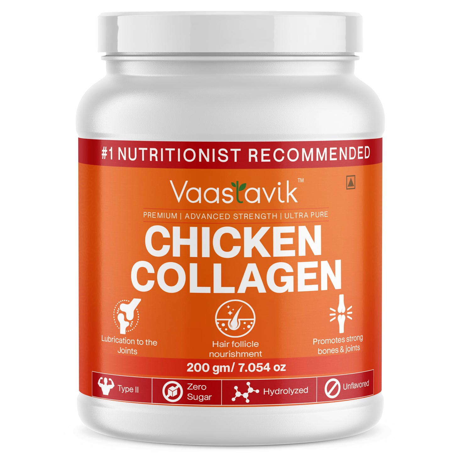 Chicken Collagen Powder Hydrolyzed Collagen Peptides Type 2 200gms