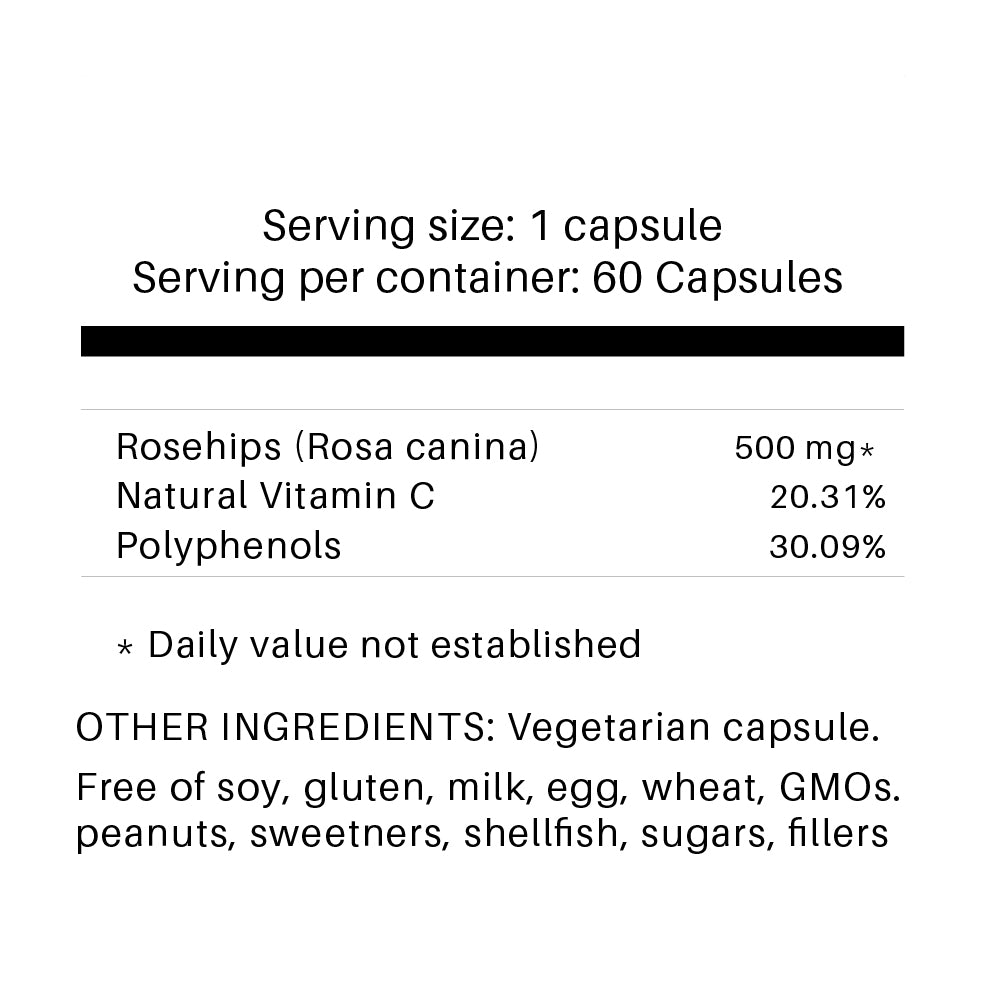 Rosehip Capsules Extract Dietary Supplements 500mg