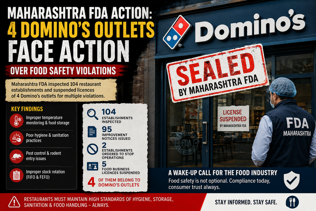 Maharashtra FDA Action: 4 Domino’s Outlets Face Licence Suspension