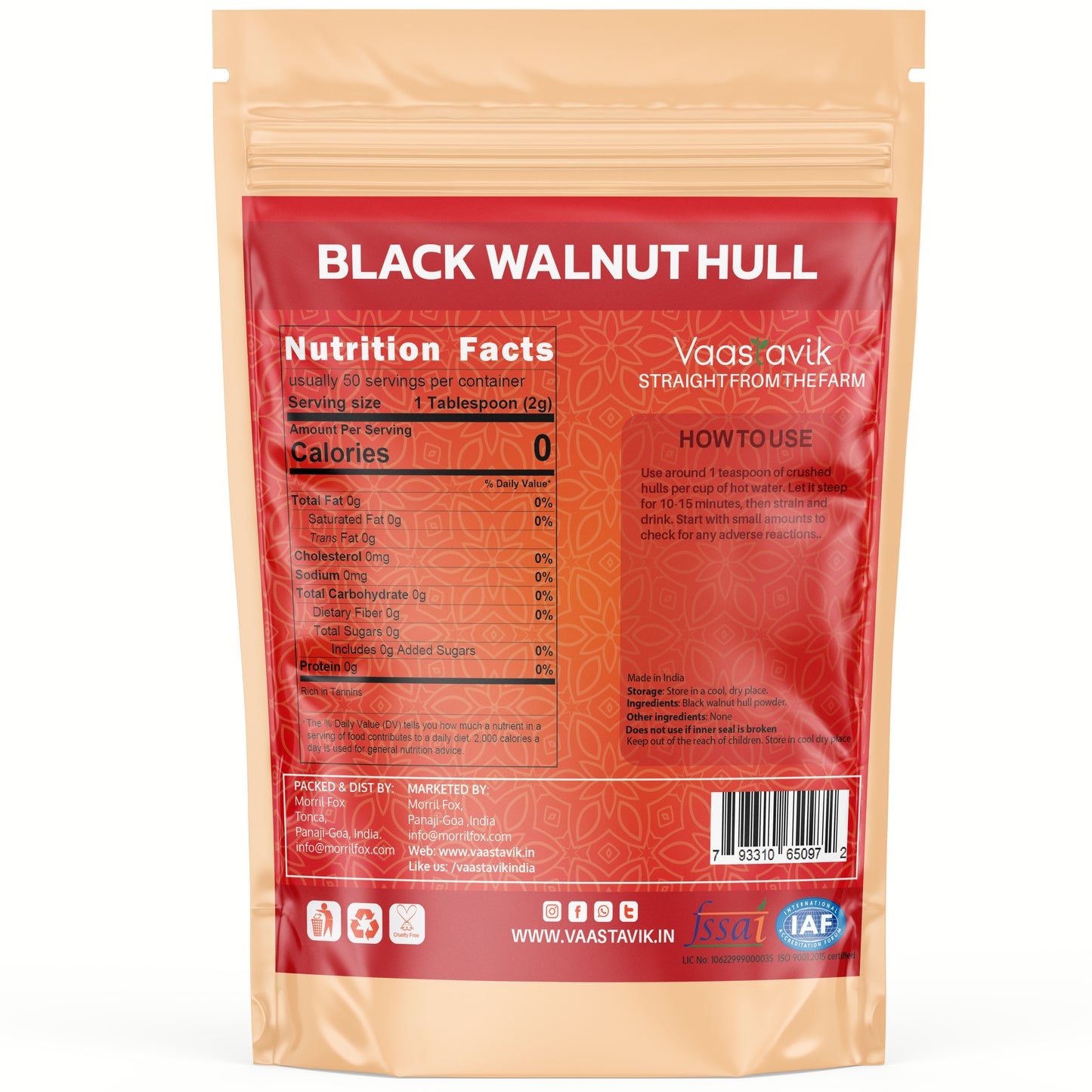 Pure Black Walnut Hull Juglans Nigra Powder 100gm