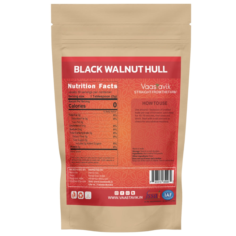 Pure Black Walnut Hull Juglans Nigra Powder 100gm