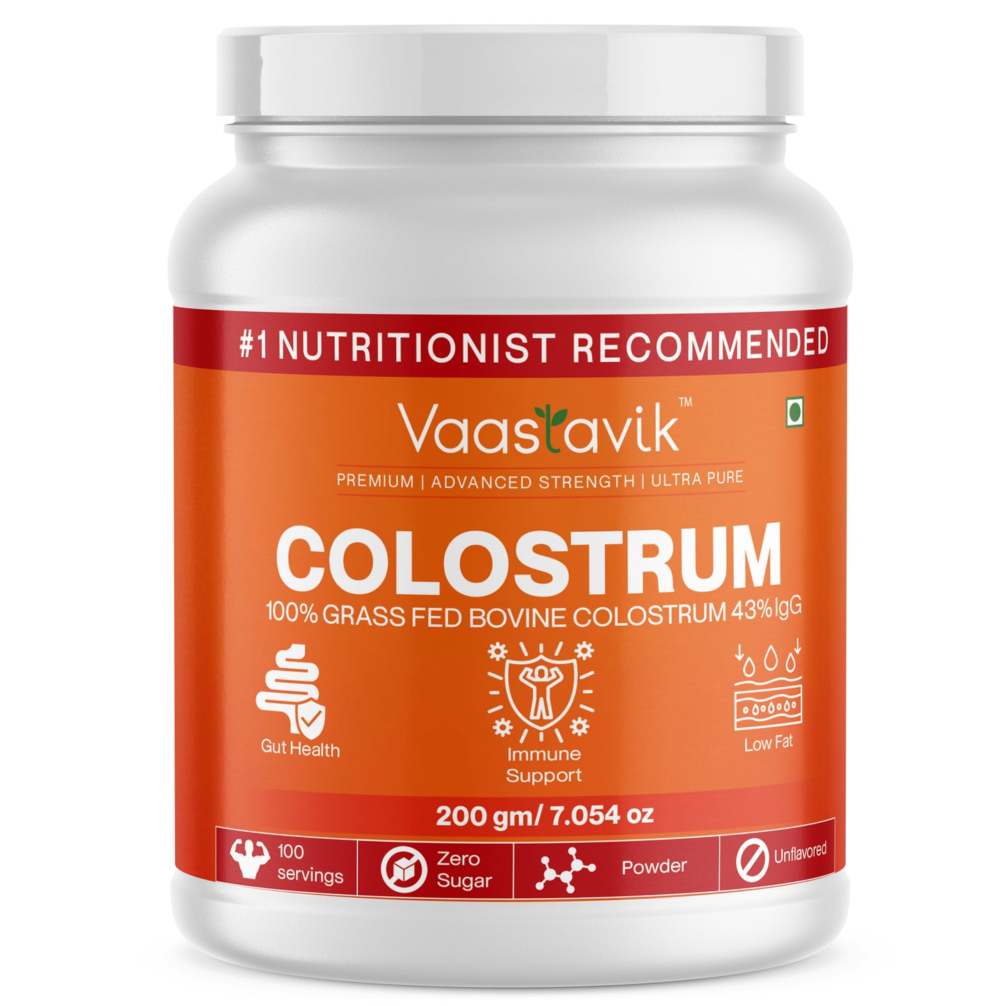 Bovine Colostrum Powder 43% IgG 200 gm