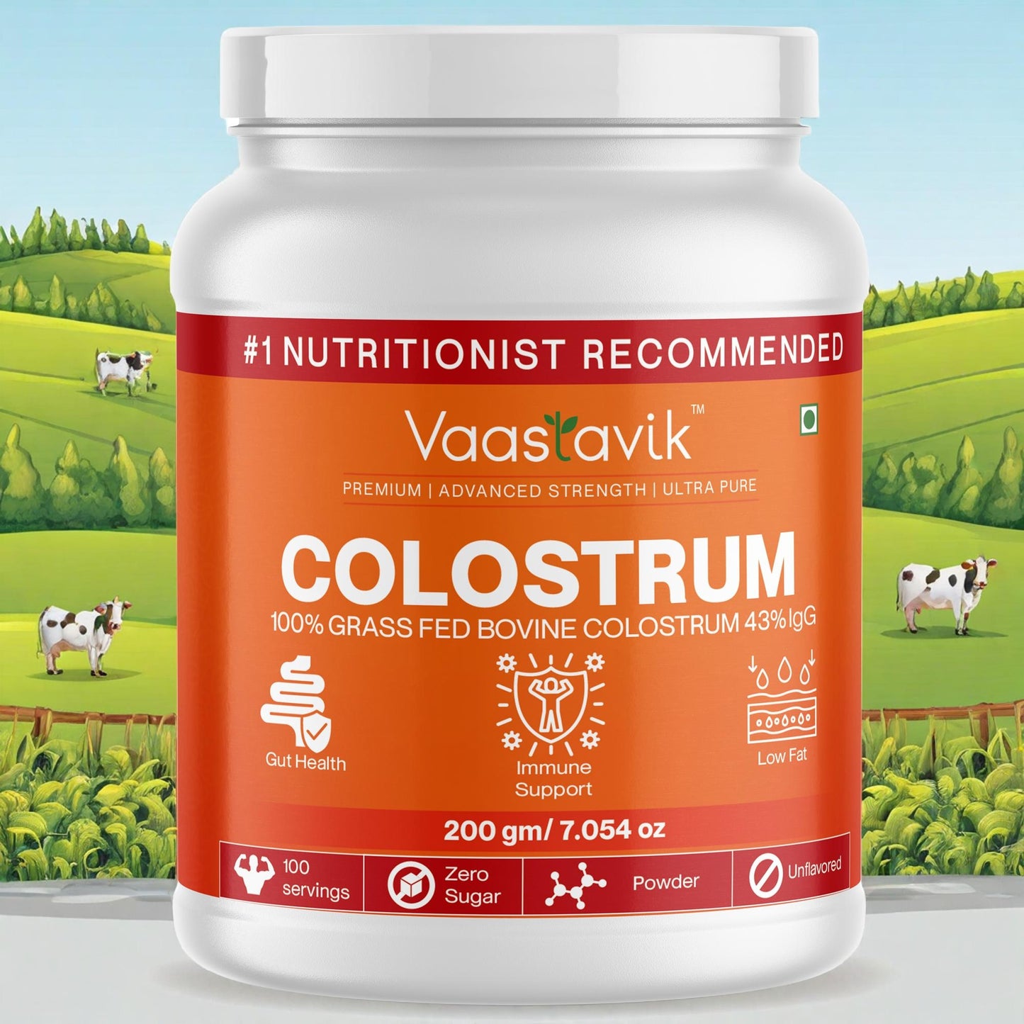 Bovine Colostrum Powder 43% IgG 200 gm