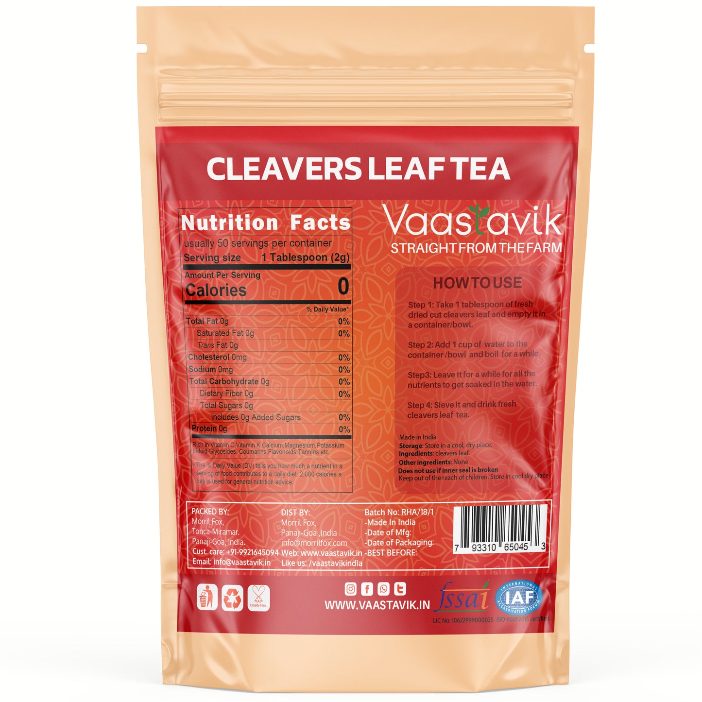 Pure Cleavers Leaf 100gm