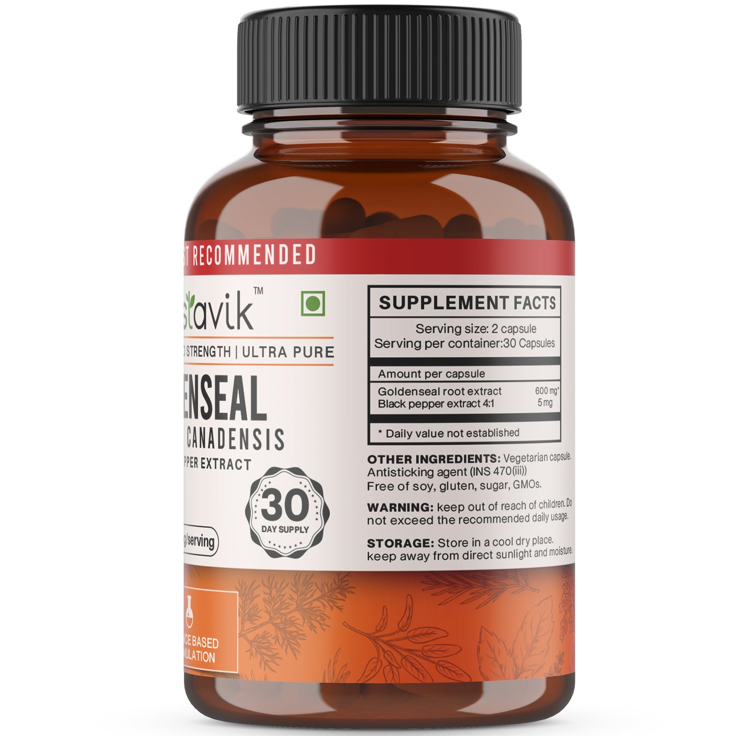 Goldenseal Root Capsules 600 mg