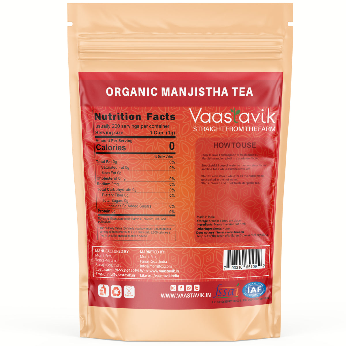 Manish Tea Manjistha Root Tea Indian Madder Dried 100gm – Vaastavik
