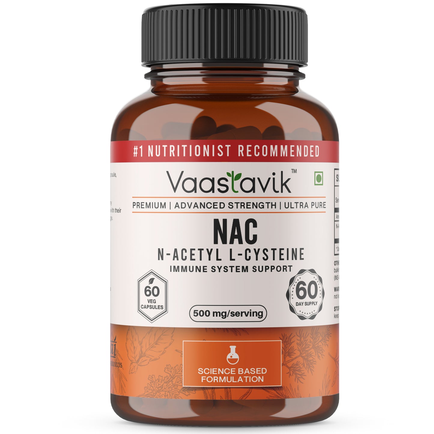 N-Acetyl L Cysteine (NAC) 500 mg 60 Veg Capsules