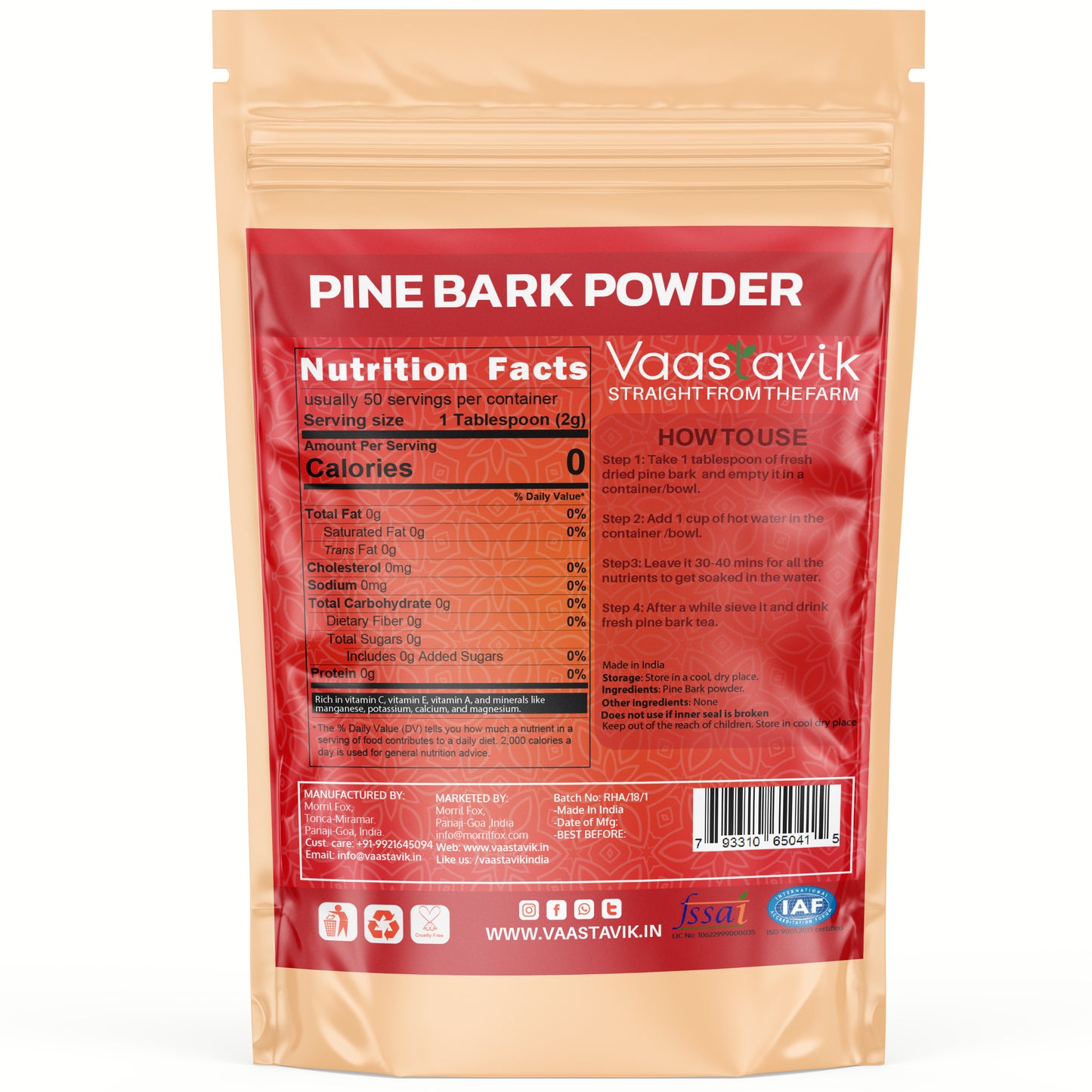 Pure Pine Bark Powder Tea 100gm
