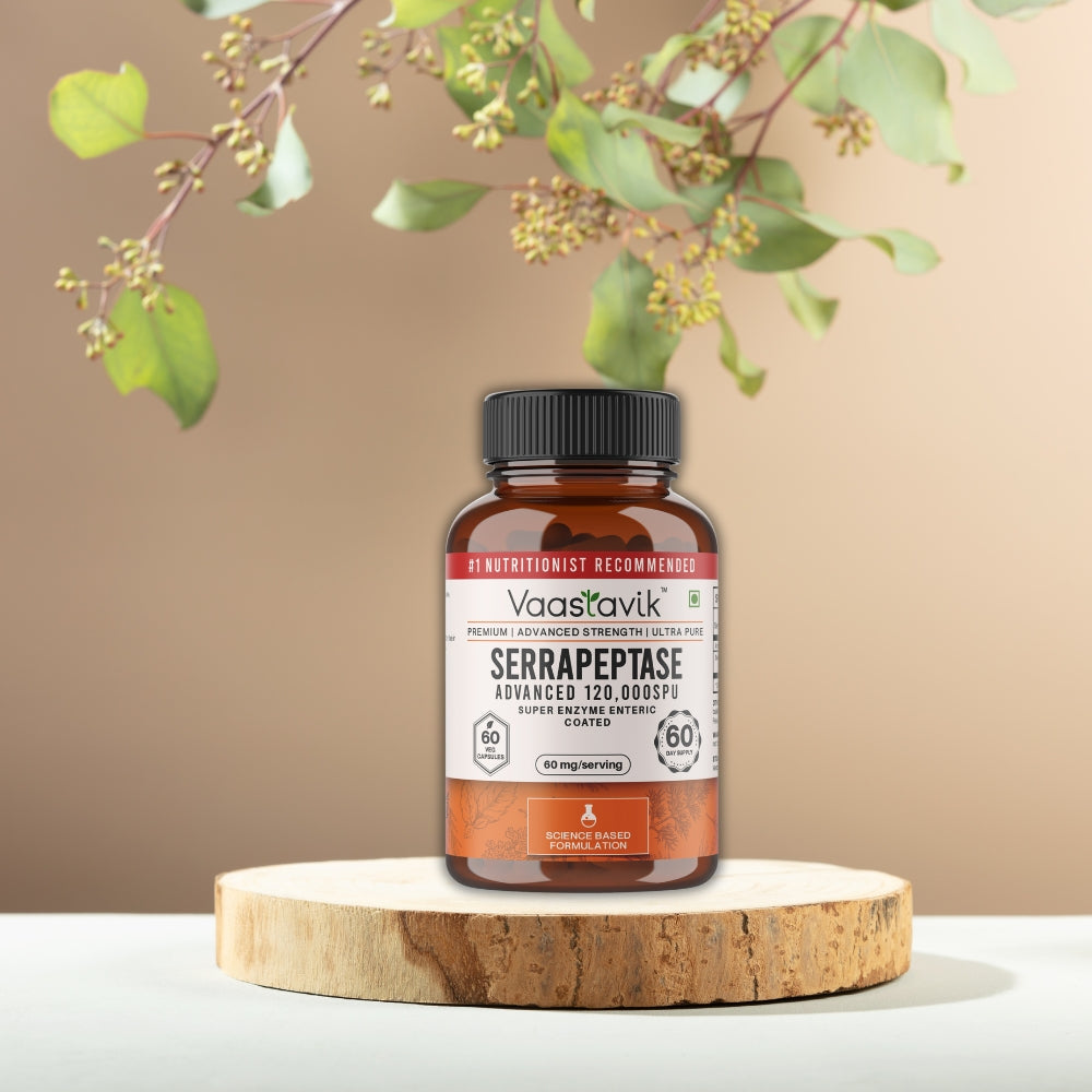 Serrapeptase  120,000 SPU Vegetarian 60 Serratiopeptidase Supplement