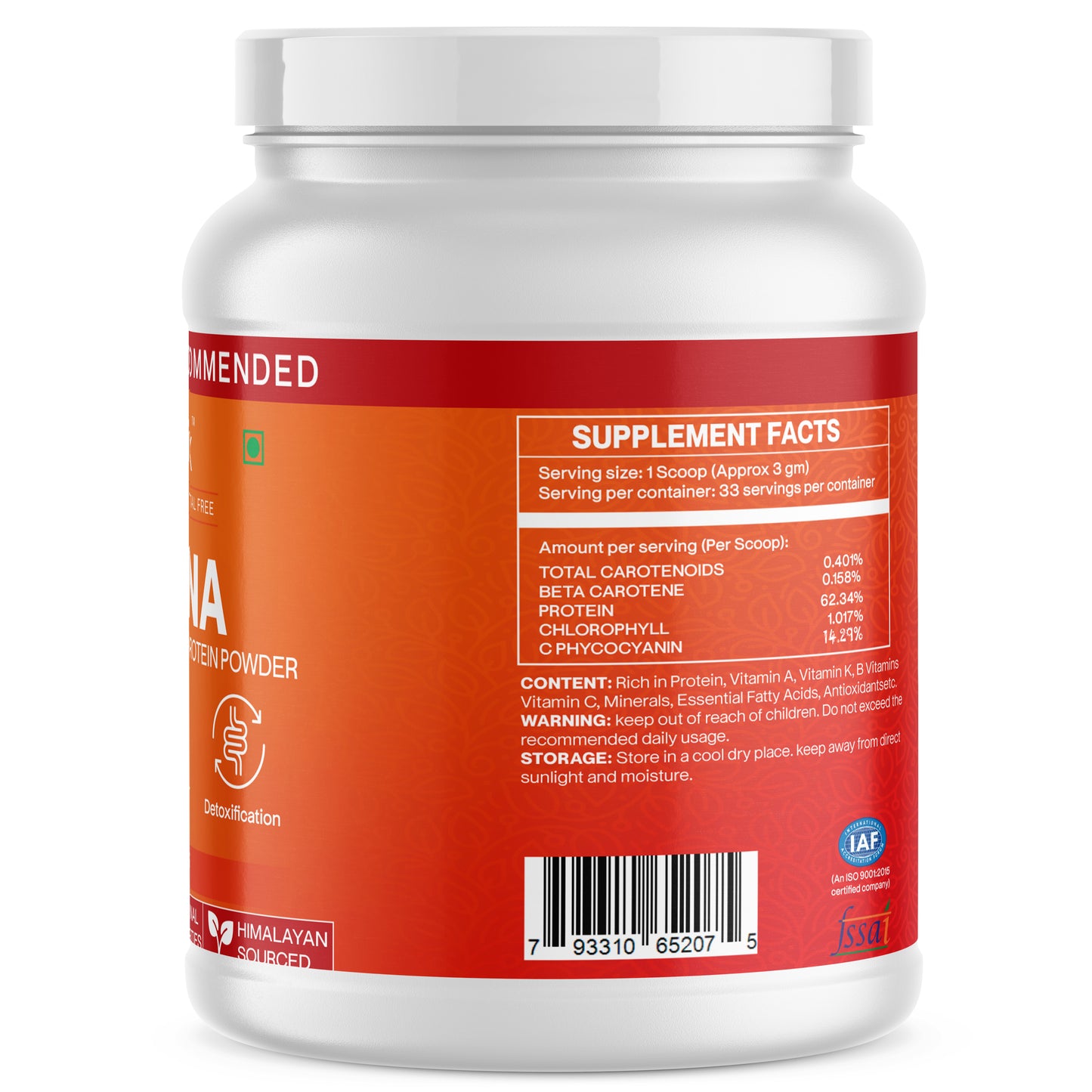 Pure Spirulina Powder 100g