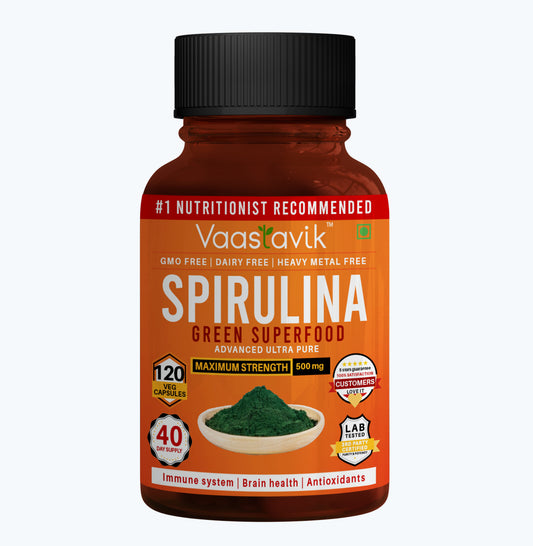 Spirulina 120 Veg Capsules Supplement