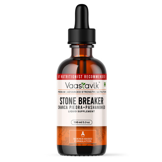 Vaastavik Kidney Stone Breaker Liquid Supplement 100ml bottle front view with Chanca Piedra and Pashanbhed