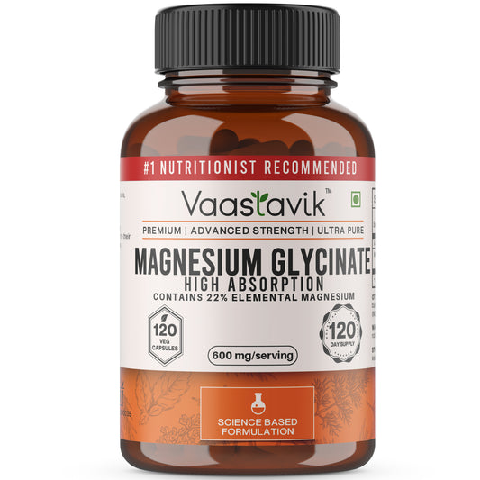 Magnesium Glycinate Supplement 120 Veg Capsules