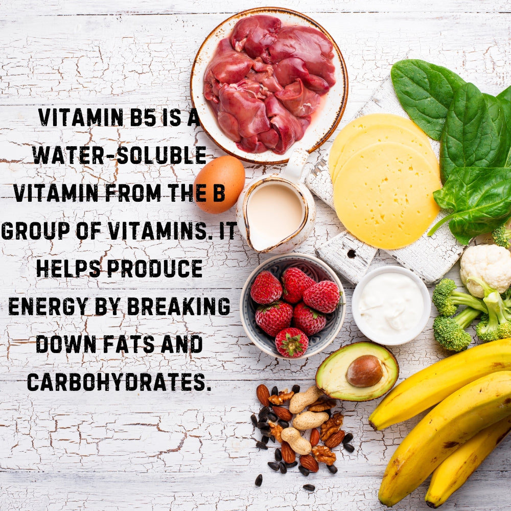 Vitamin B5 Pantothenic Acid 5000 mcg 60 Capsules