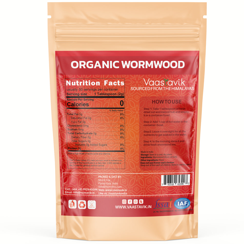 Wormwood Tea Dried Cut Herb Artemisia Absinthium Afsanteen 100gm