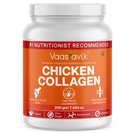 Chicken Collagen Powder Hydrolyzed Collagen Peptides Type 2 200gms