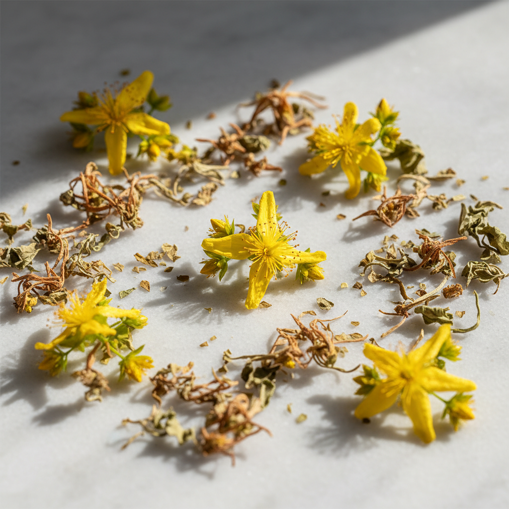St. John's Wort Ingredients Close-Up